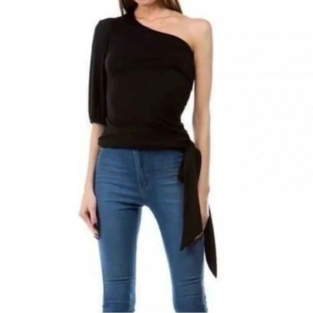 abbeline X South Moon Under black One Shoulder Top NWT size Medium